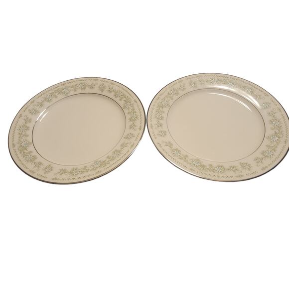 Noritake Ivory China Pattern Lexine 7007 Set of Two Salad Plates Vintage - Picture 1 of 7